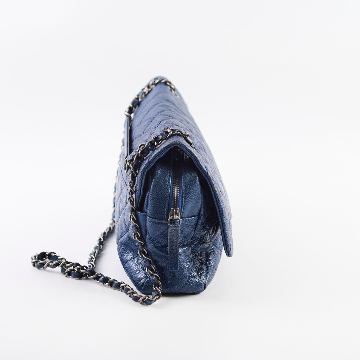 Chanel Caviar Easy Flap Blue Series 16 - photo 2