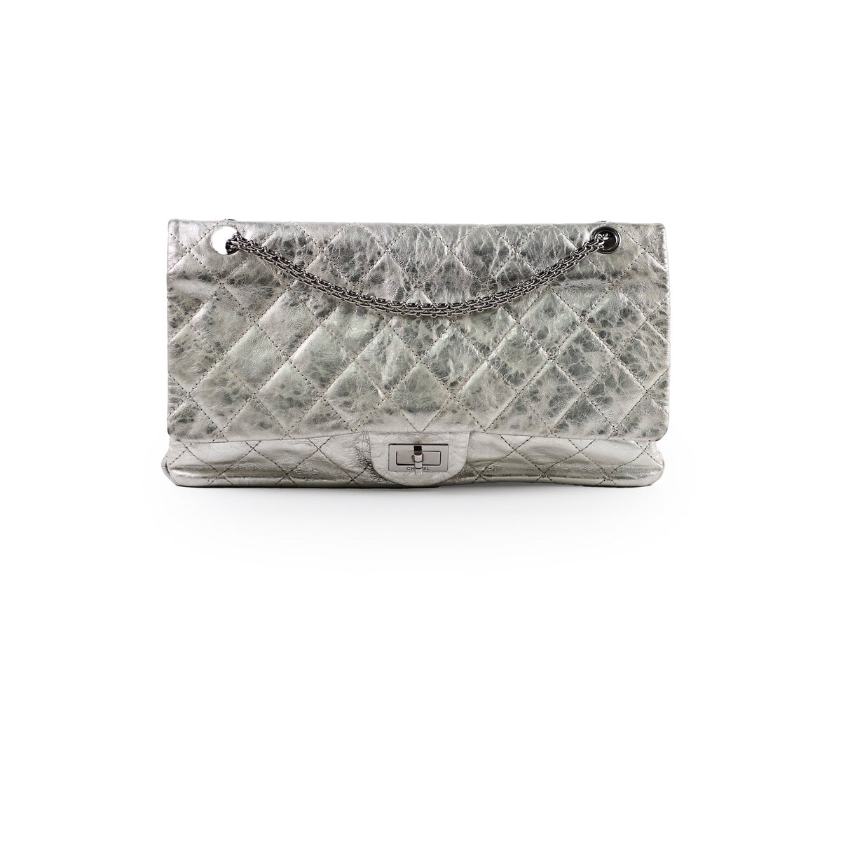 Chanel Maxi Flap Metallic Silver Series 11 - photo 1
