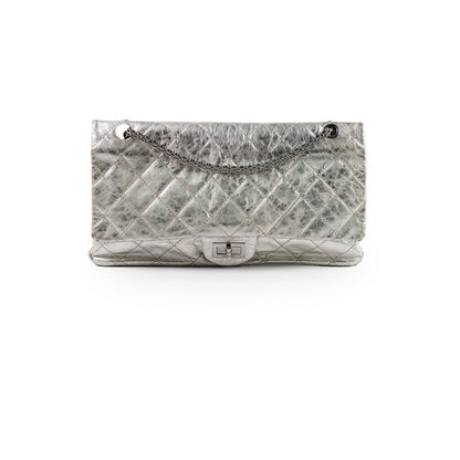 Chanel Maxi Flap Metallic Silver Series 11 - photo 1