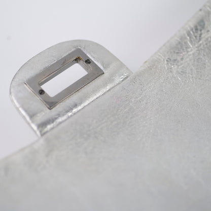 Chanel Maxi Flap Metallic Silver Series 11 - photo 8