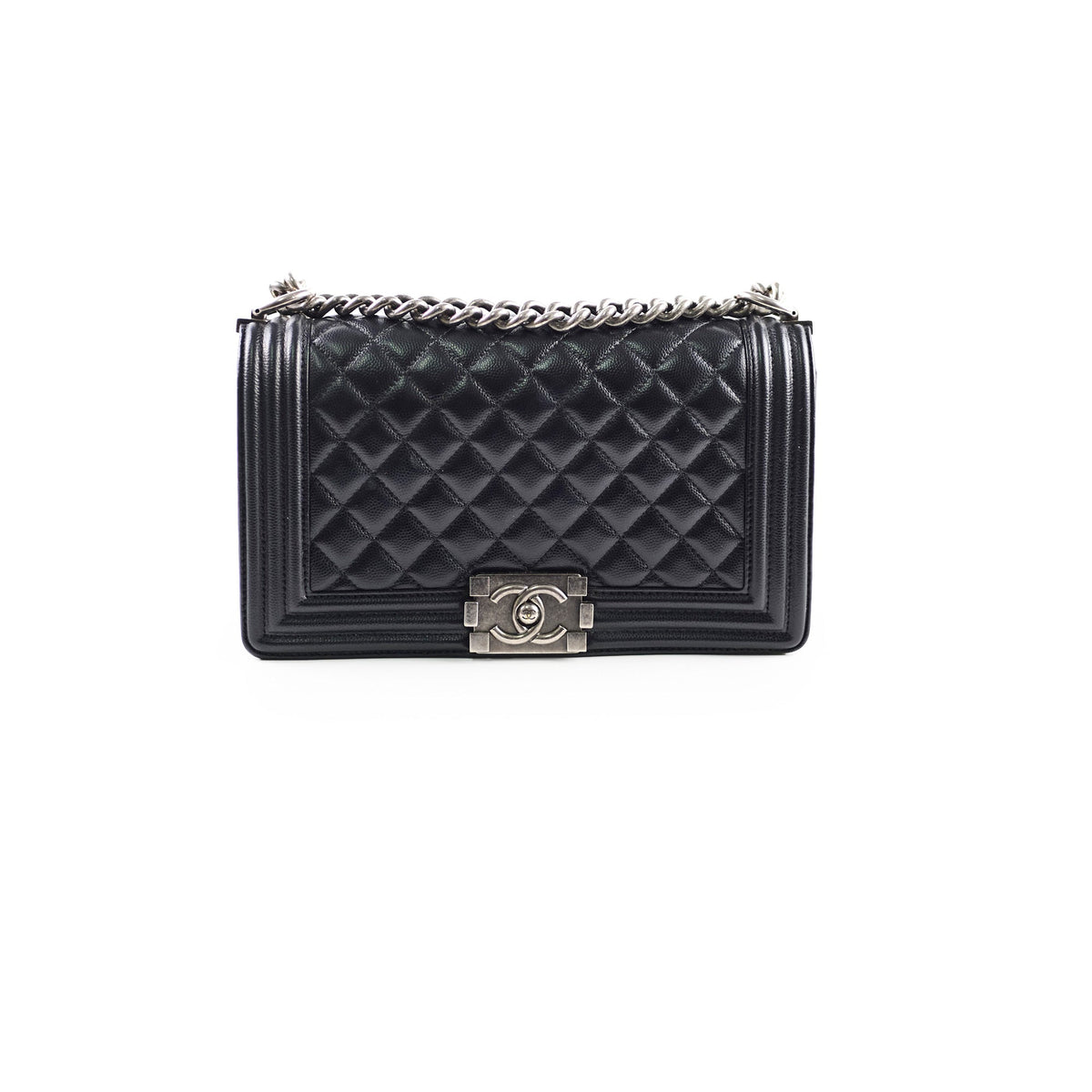 Chanel Caviar Old Medium Boy Black Series 28 - photo 1