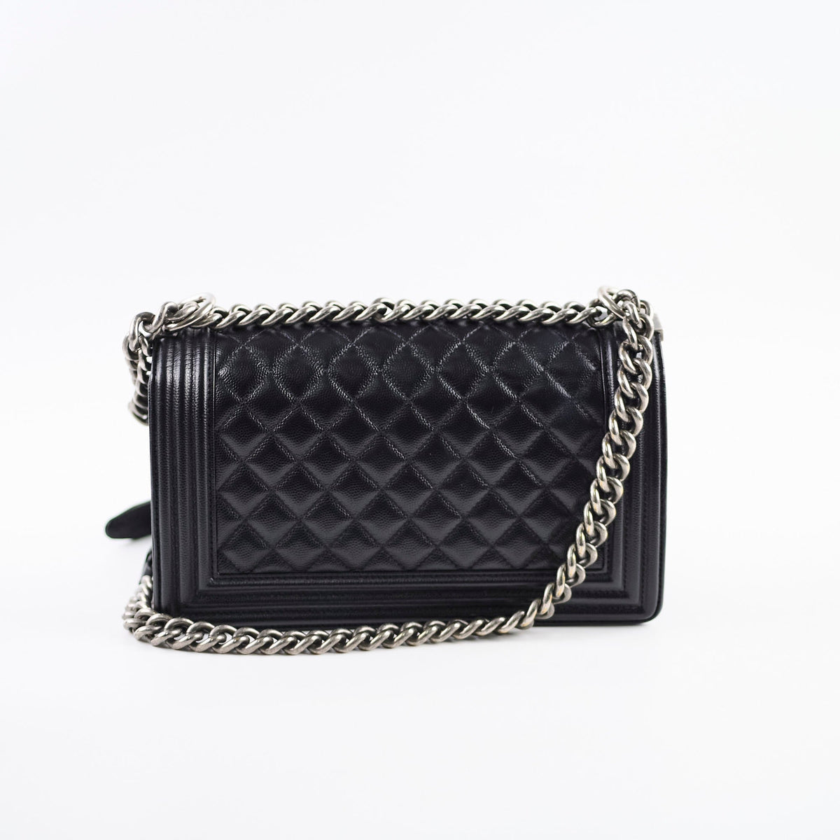 Chanel Caviar Old Medium Boy Black Series 28 - photo 3