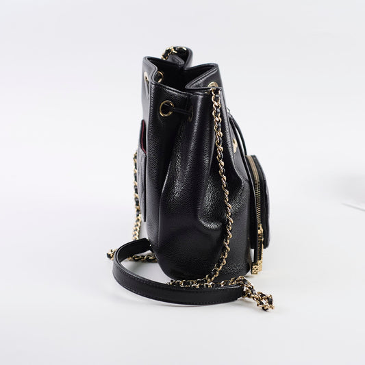 Chanel 25B Business Affinity Bucket Bag Black GHW - photo 2