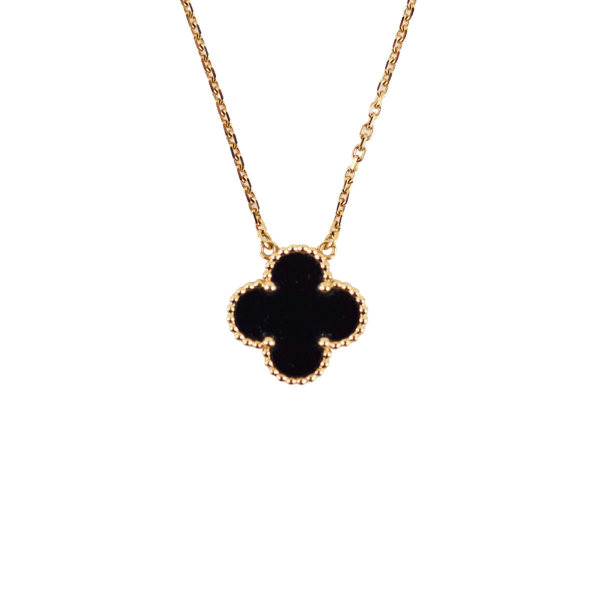 Van Cleef & Arpels Vintage Onyx Alhambra Necklace - photo 1