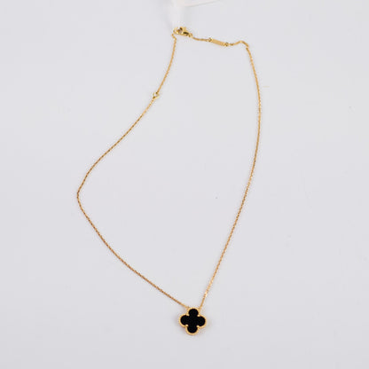 Van Cleef & Arpels Vintage Onyx Alhambra Necklace - photo 3