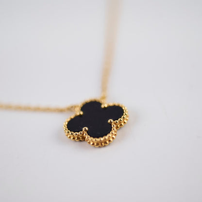 Van Cleef & Arpels Vintage Onyx Alhambra Necklace - photo 4