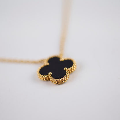 Van Cleef & Arpels Vintage Onyx Alhambra Necklace - photo 5