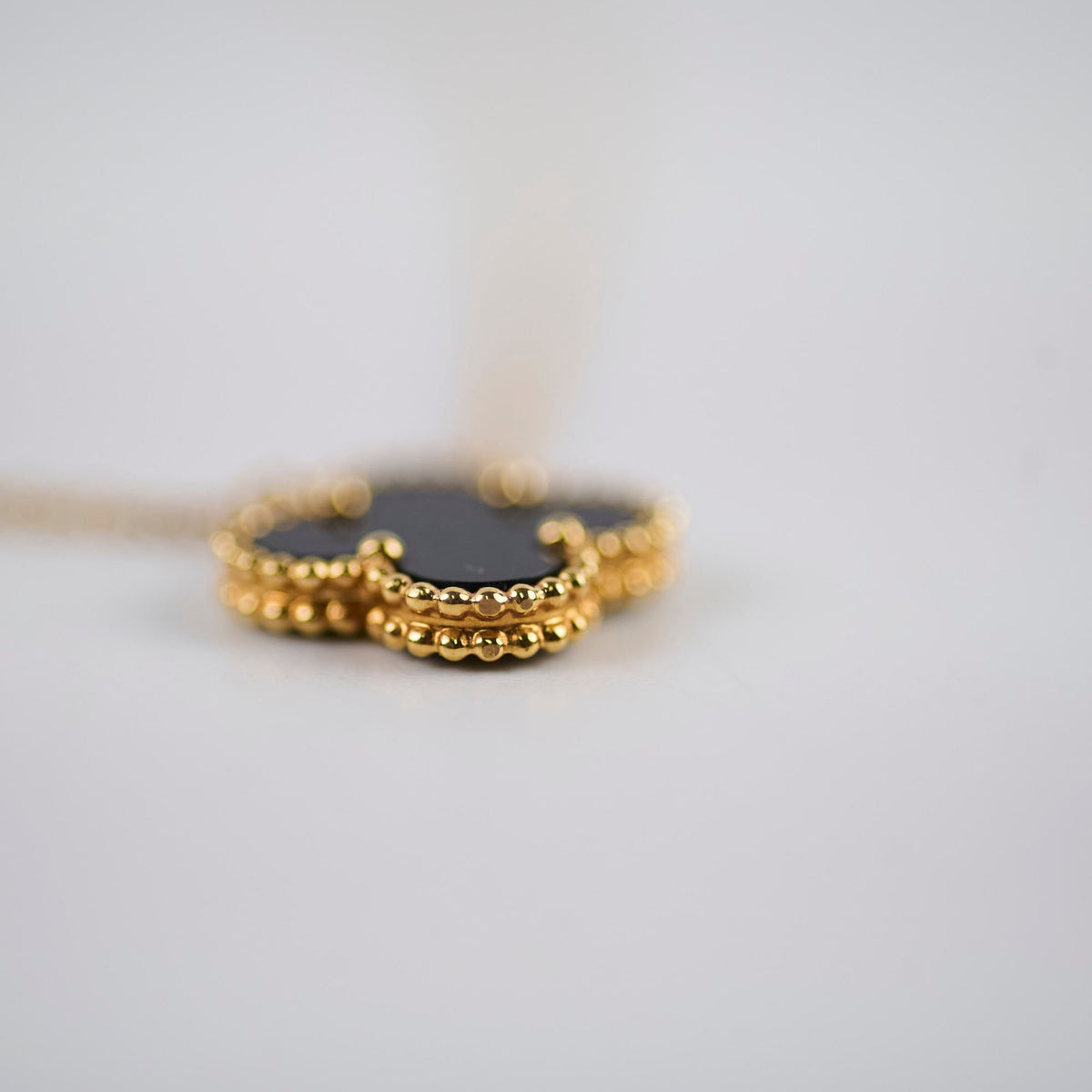 Van Cleef & Arpels Vintage Onyx Alhambra Necklace - photo 6