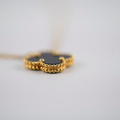 Van Cleef & Arpels Vintage Onyx Alhambra Necklace - photo 6