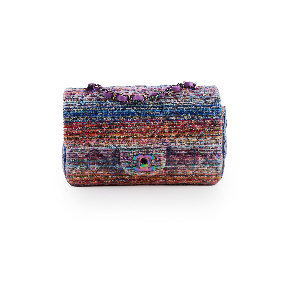 Chanel Mini Rectangular Tweed Multicolor/Purple - photo 1