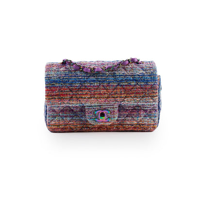 Chanel Mini Rectangular Tweed Multicolor/Purple - photo 1