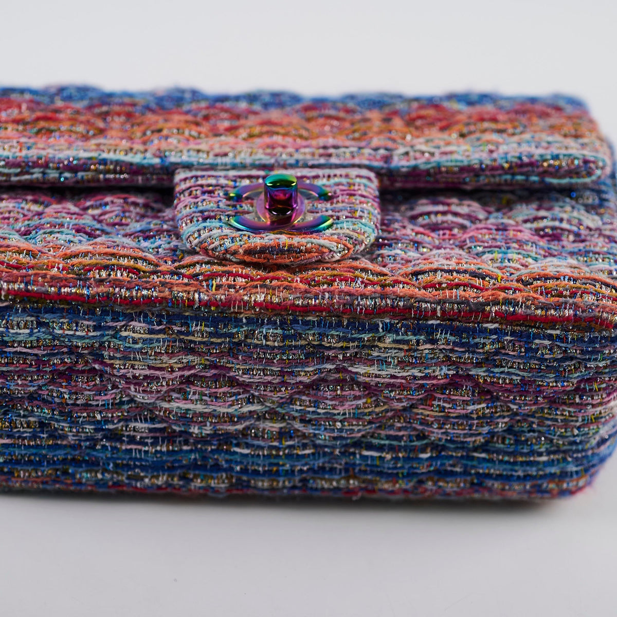 Chanel Mini Rectangular Tweed Multicolor/Purple - photo 7