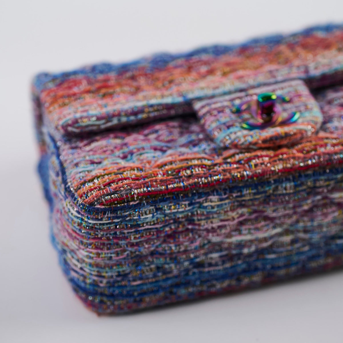 Chanel Mini Rectangular Tweed Multicolor/Purple - photo 8