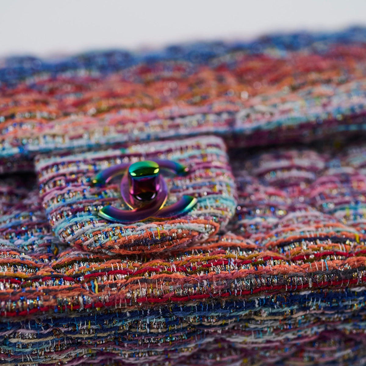 Chanel Mini Rectangular Tweed Multicolor/Purple - photo 9