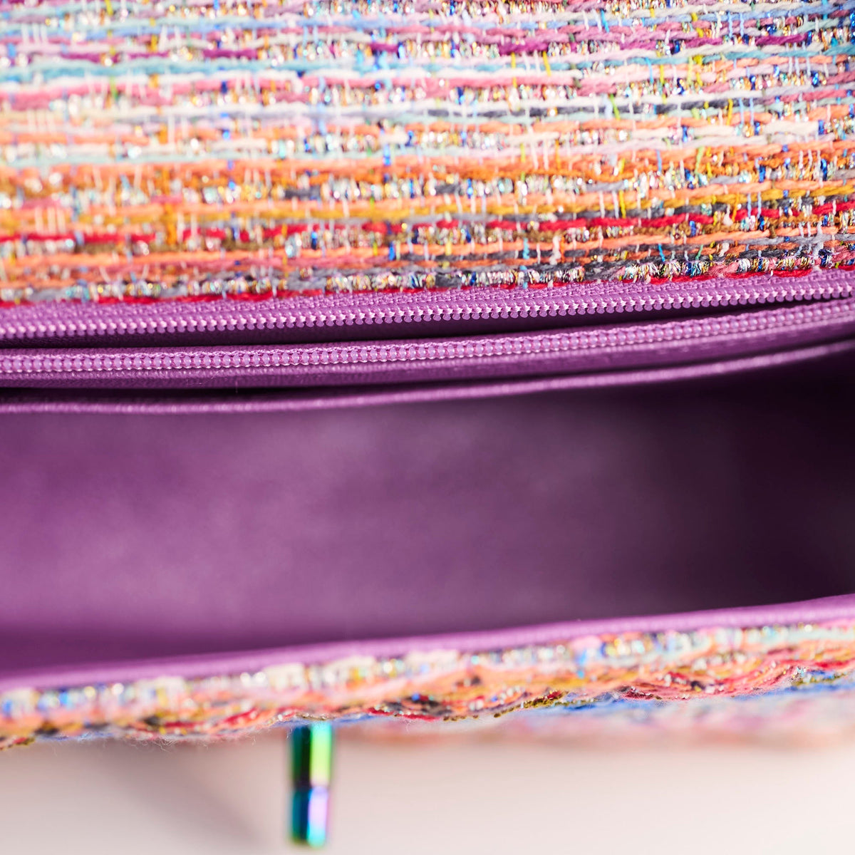 Chanel Mini Rectangular Tweed Multicolor/Purple - photo 13