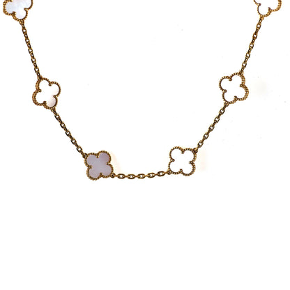 Van Cleef & Arpels Vintage Alhambra 10 Motifs White Mother of Pearl Necklace - photo 1