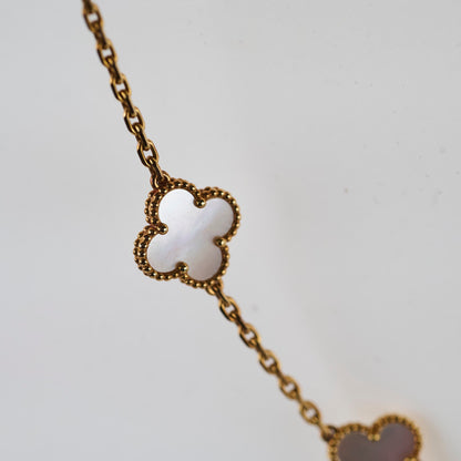Van Cleef & Arpels Vintage Alhambra 10 Motifs White Mother of Pearl Necklace - photo 3