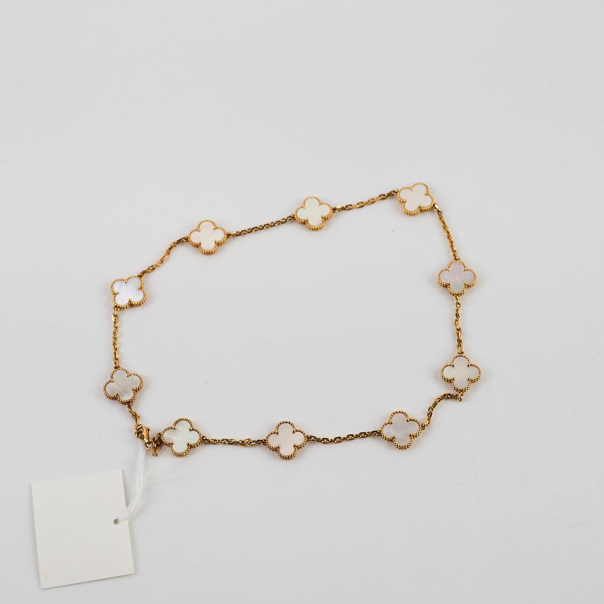 Van Cleef & Arpels Vintage Alhambra 10 Motifs White Mother of Pearl Necklace - photo 2