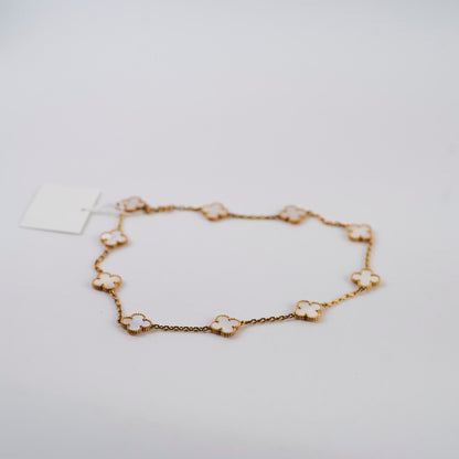 Van Cleef & Arpels Vintage Alhambra 10 Motifs White Mother of Pearl Necklace - photo 10