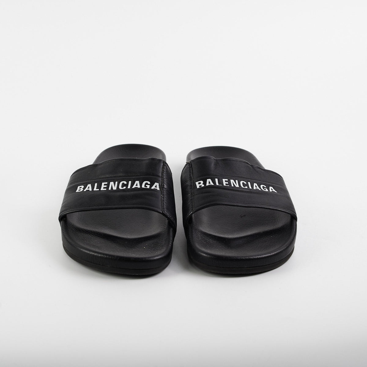 Balenciga Classis Logo Leather Slide Size 44 - photo 3