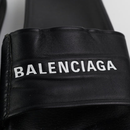 Balenciga Classis Logo Leather Slide Size 44 - photo 8