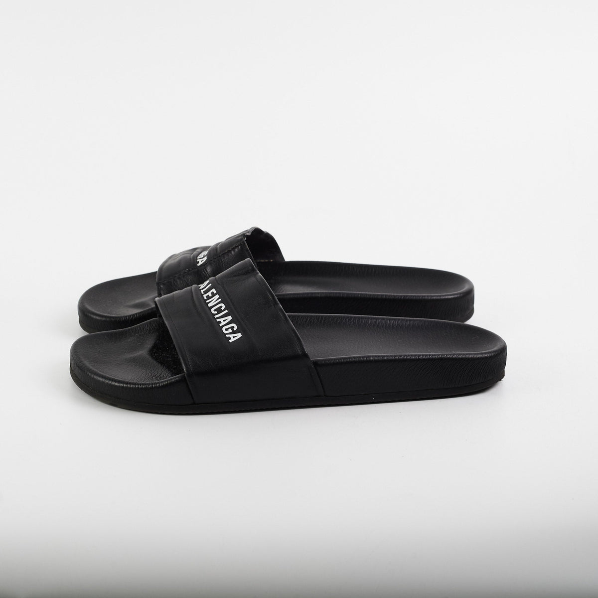 Balenciga Classis Logo Leather Slide Size 44 - photo 5