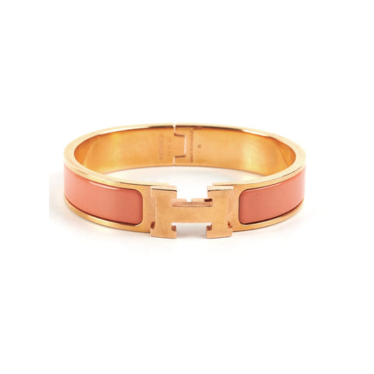 Hermes PM H Clic Bracelet Peach - photo 1