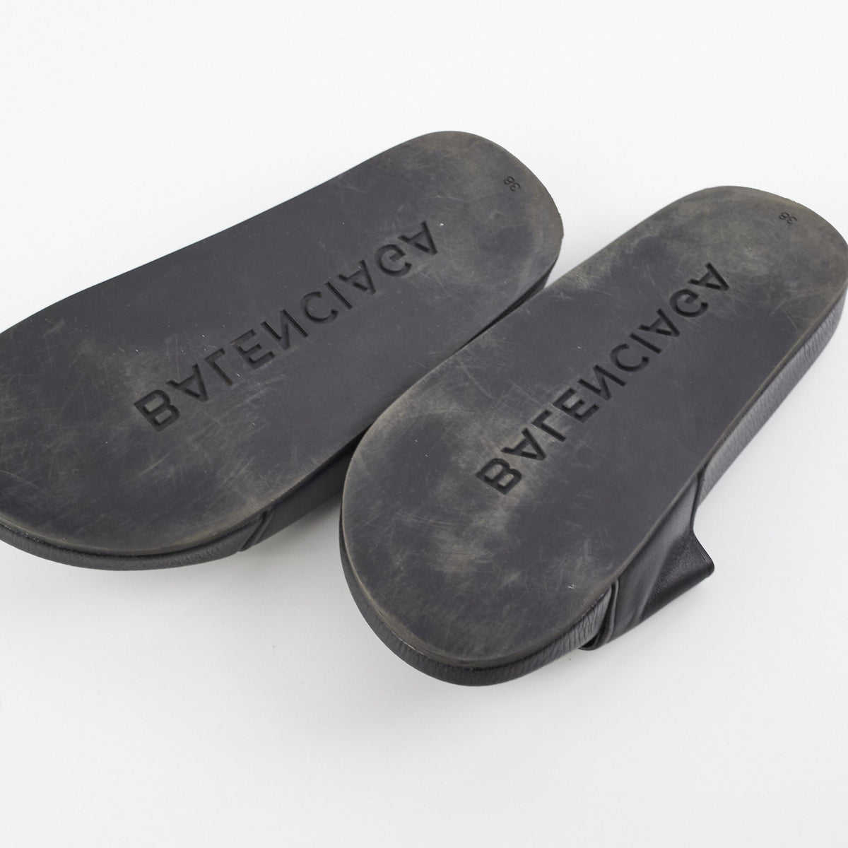 Balenciga Classis Logo Leather Slide Size 38 - photo 8