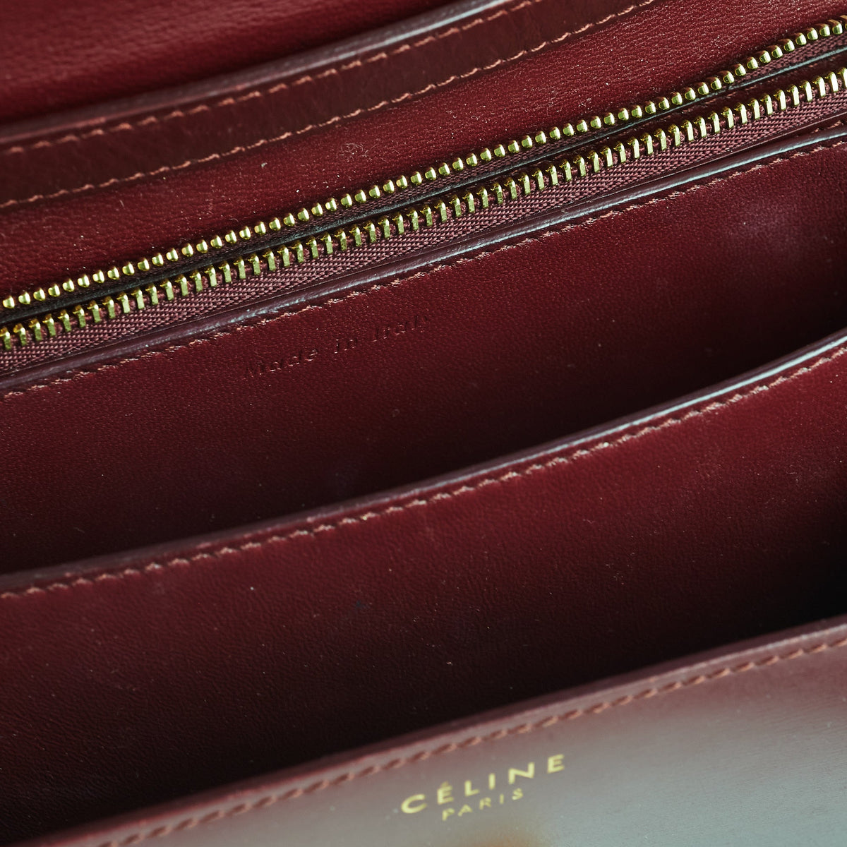 Celine Box Medium Burgundy - photo 8