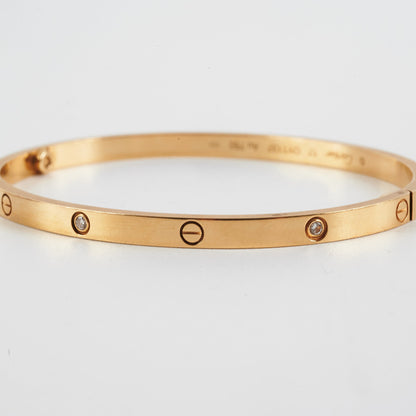 Cartier SM Love Bangle with 6 Diamonds Yellow Gold 17 - photo 4