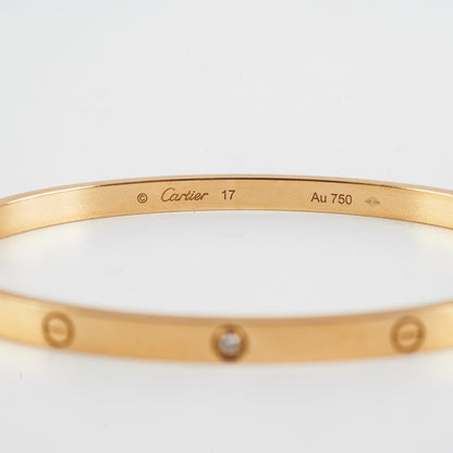 Cartier SM Love Bangle with 6 Diamonds Yellow Gold 17 - photo 7