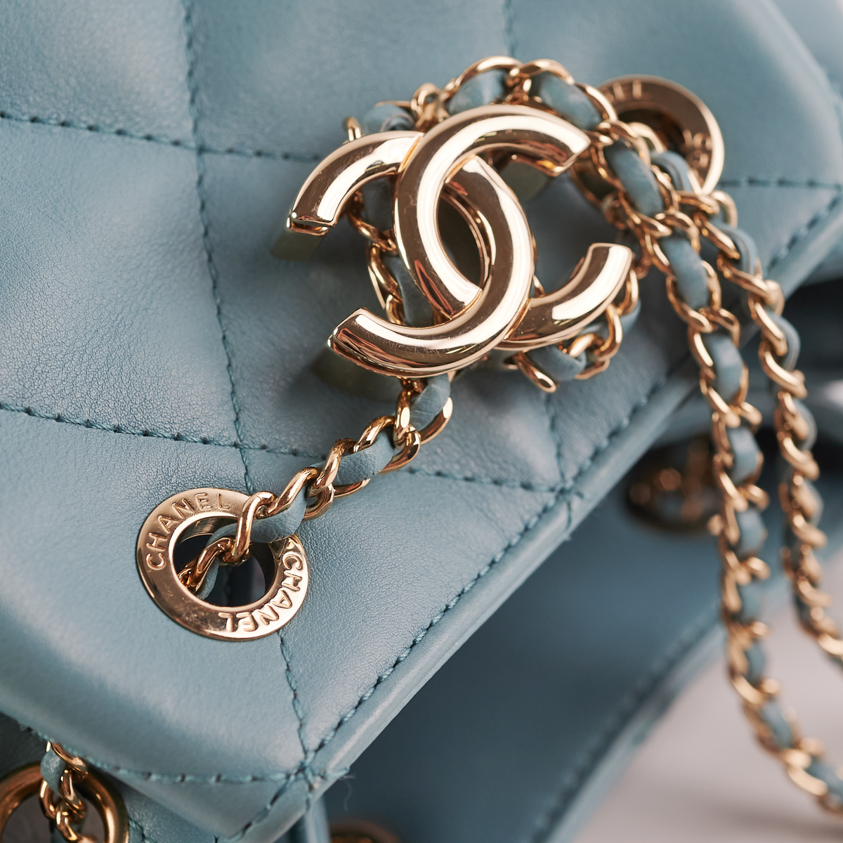 ITEM 16 - Chanel Drawstring Bucket Bag Light Blue - photo 10