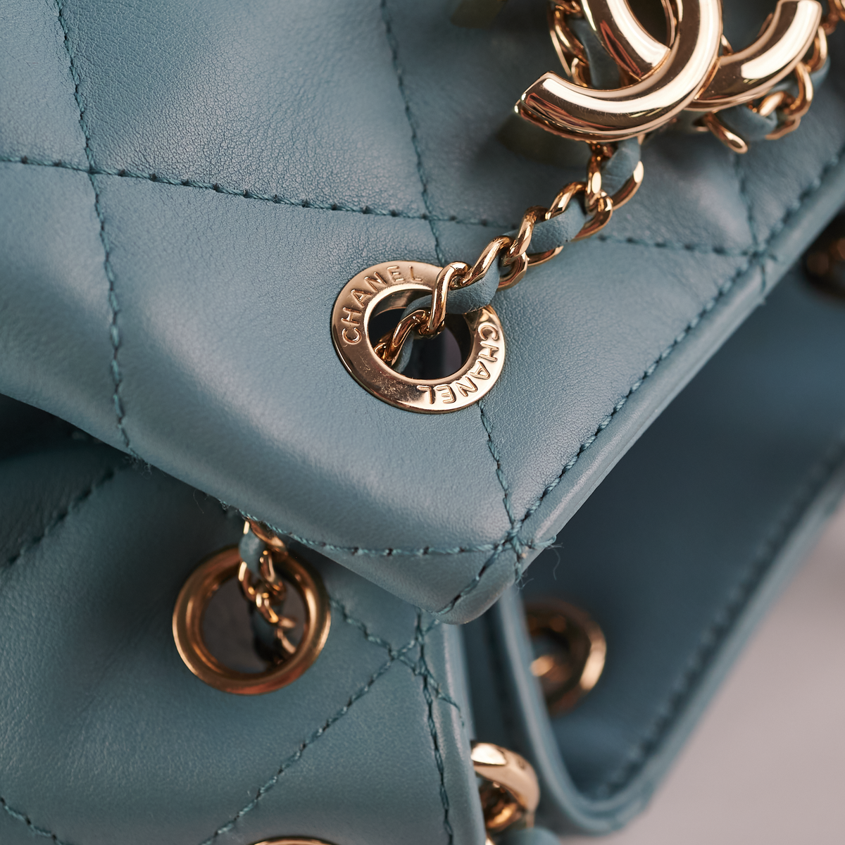 ITEM 16 - Chanel Drawstring Bucket Bag Light Blue - photo 9