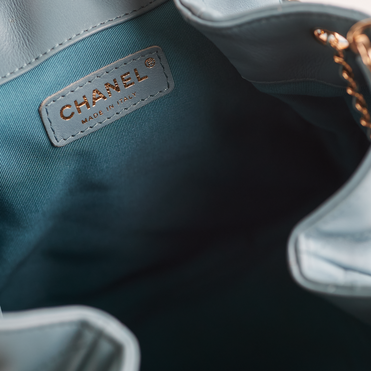 ITEM 16 - Chanel Drawstring Bucket Bag Light Blue - photo 7