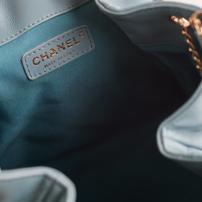ITEM 16 - Chanel Drawstring Bucket Bag Light Blue - photo 7
