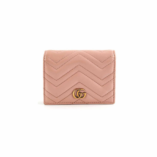 Gucci GG Marmont Card Case Wallet Dusty Pink - photo 1