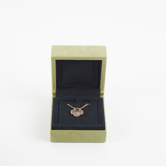 VCA Van Cleef & Arpels Alhambra Grey Mother Of Pearl MOP Necklace - photo 2