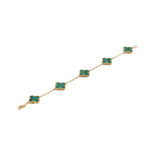 Van Cleef & Arpels Vintage Alhambra 5 Motif Bracelet Malachite 2024 - photo 1