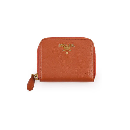 Prada Saffiano Coin Wallet Orange - photo 1
