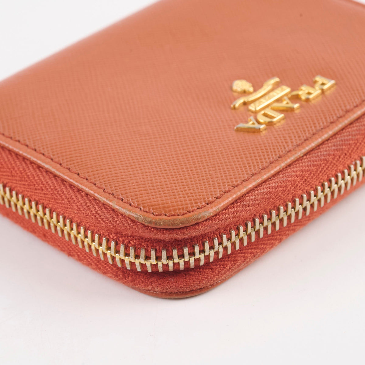Prada Saffiano Coin Wallet Orange - photo 5