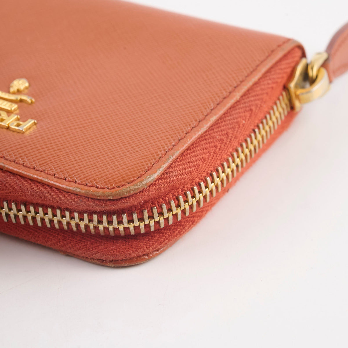 Prada Saffiano Coin Wallet Orange - photo 8