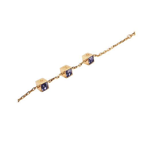 Louis Vuitton Crystal Gamble Gold Tone Bracelet - photo 1