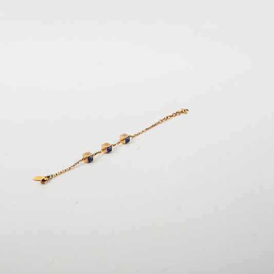 Louis Vuitton Crystal Gamble Gold Tone Bracelet - photo 2