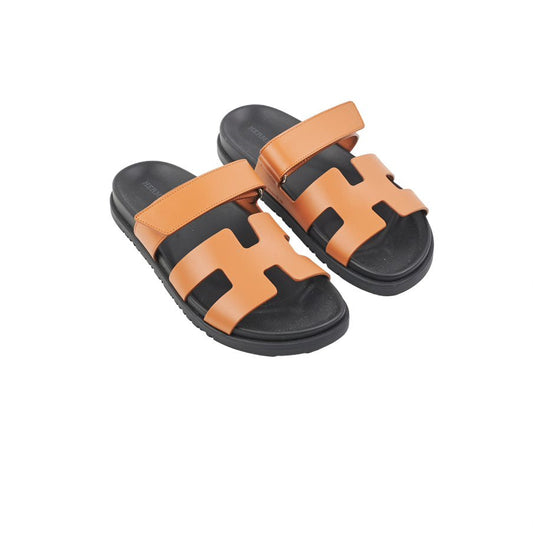 Hermes Chyrpe Leather Sandals (Size 38) - photo 1