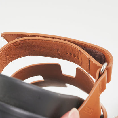 Hermes Chyrpe Leather Sandals (Size 38) - photo 7
