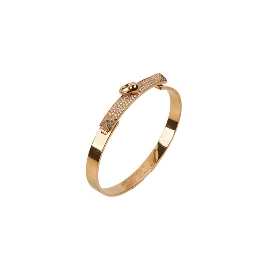 Hermes Collier De Chien Small Gold Diamond Bracelet - photo 1