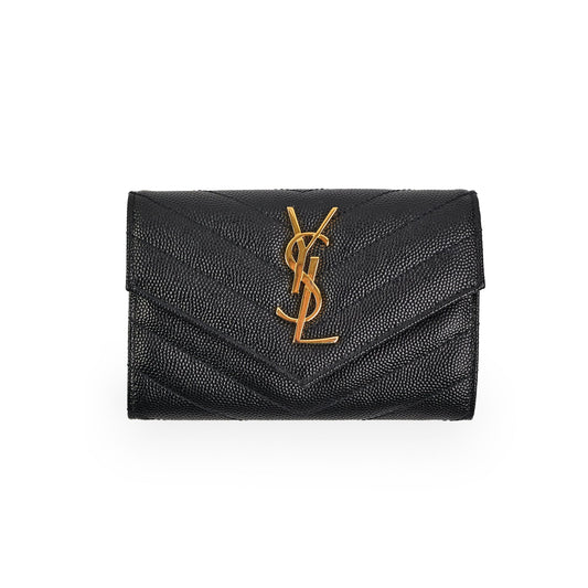Saint Laurent Black Flap Card Case - photo 1