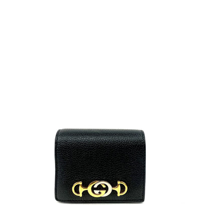 Gucci Zumi Grainy Leather Card Case Wallet - photo 1