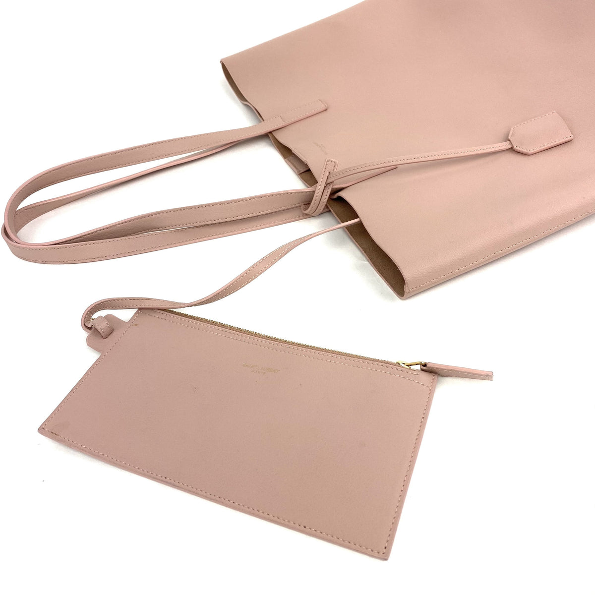 SAINT LAURENT Leather Shopper Tote Tall - image 3