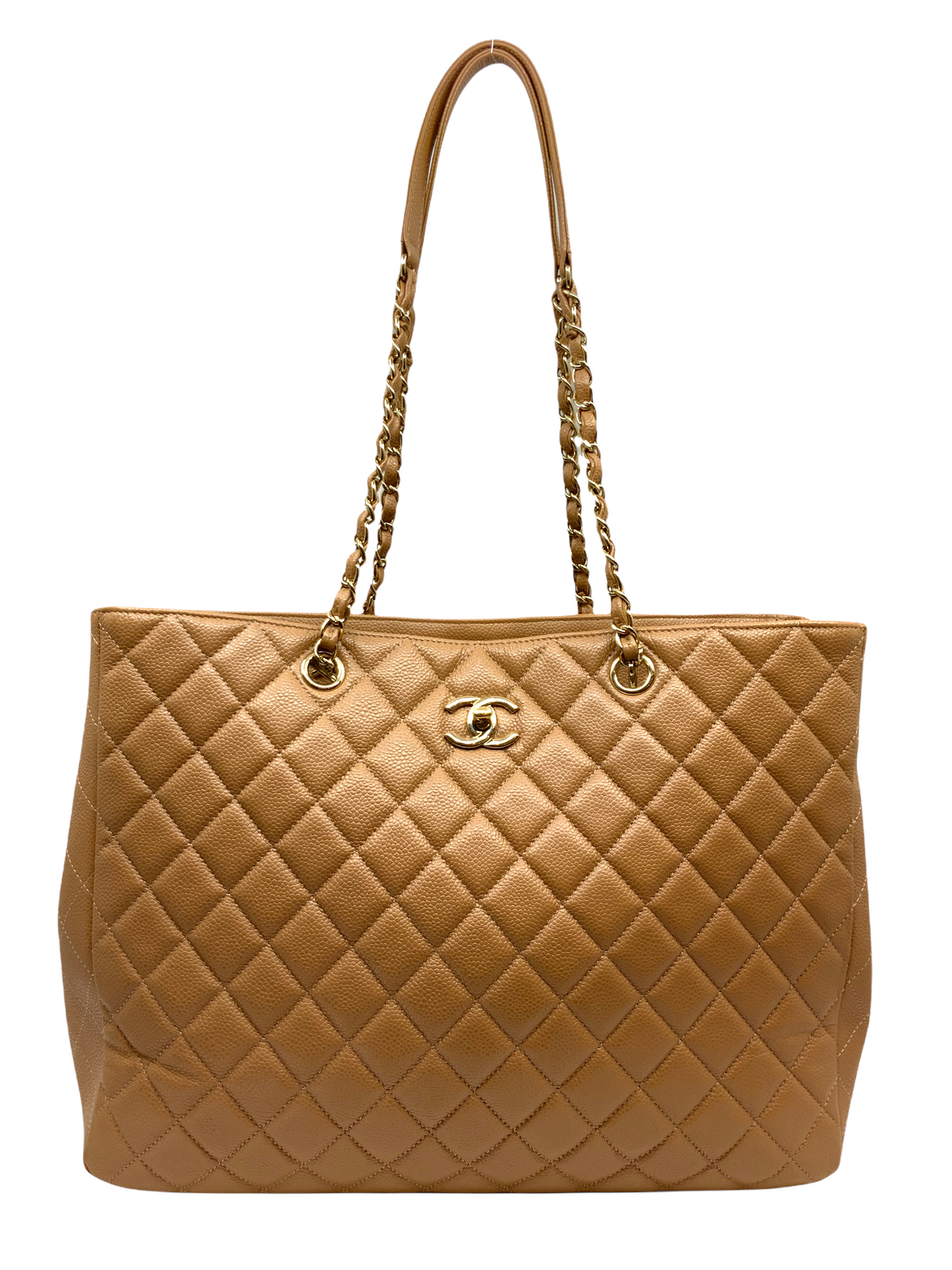 Chanel Calfskin Quilted Large CC Shopping Tote - photo 1